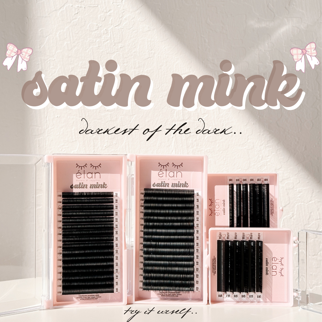 0.03 SATIN MINK lash trays (DARKEST lashes) π