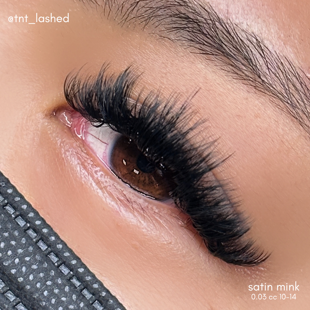 0.07 SATIN MINK lash trays (DARKEST lashes) π