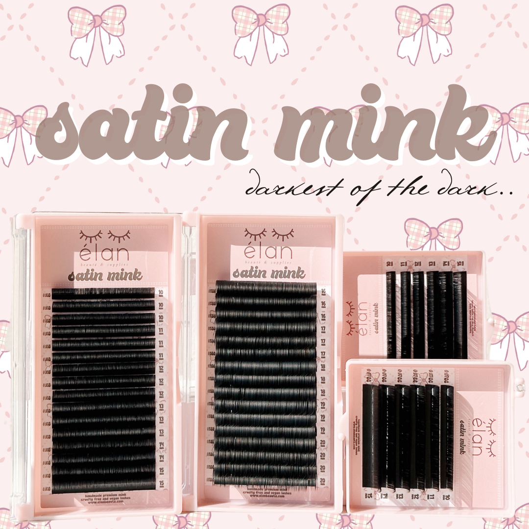 0.05 SATIN MINK lash trays (DARKEST lashes) π