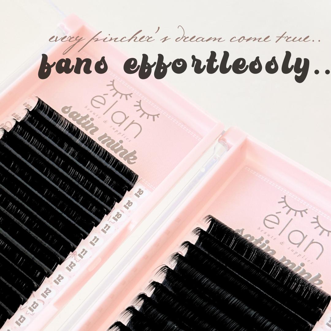 0.07 SATIN MINK lash trays (DARKEST lashes) π