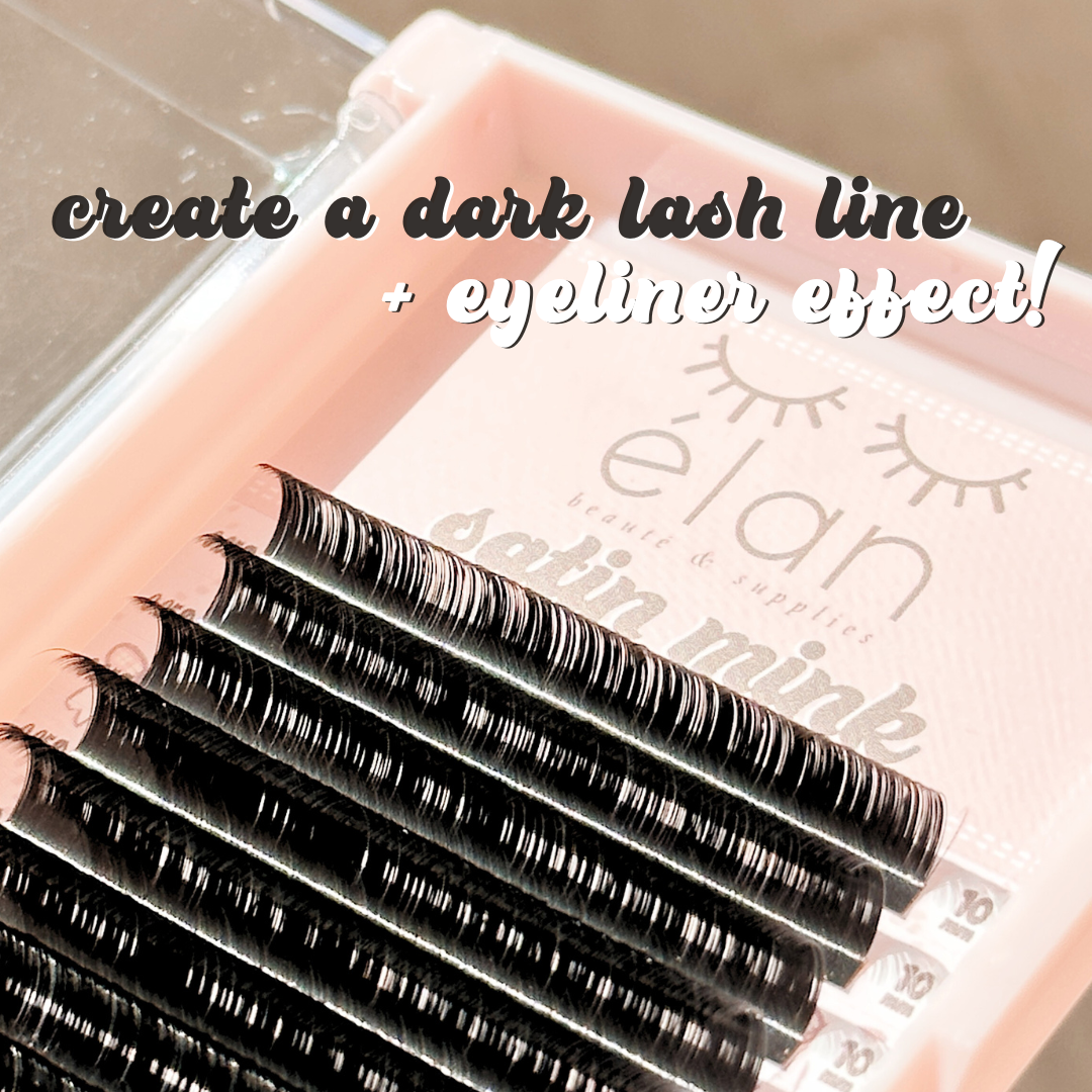 0.05 SATIN MINK lash trays (DARKEST lashes) π