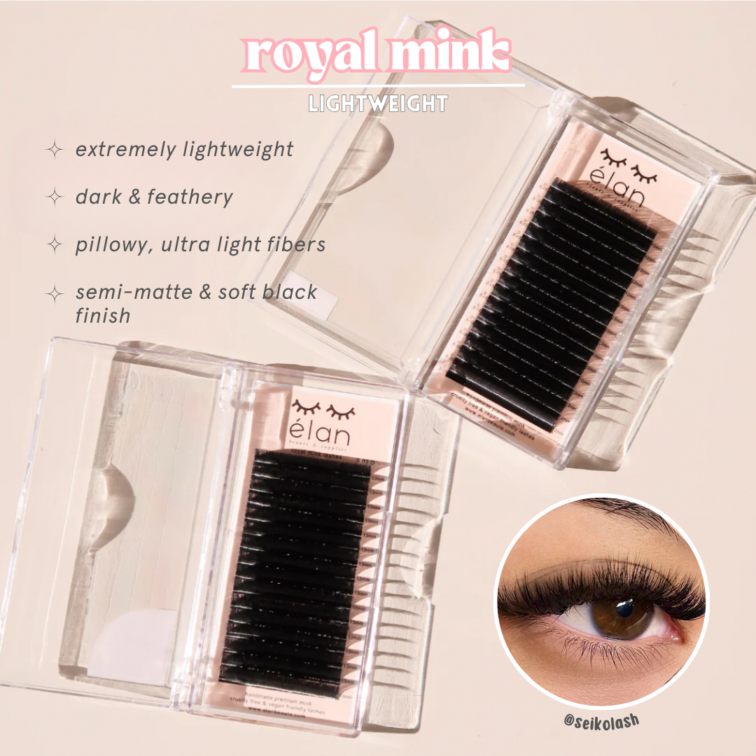 0.01 ROYAL MINK lash trays (lightest lashes) π