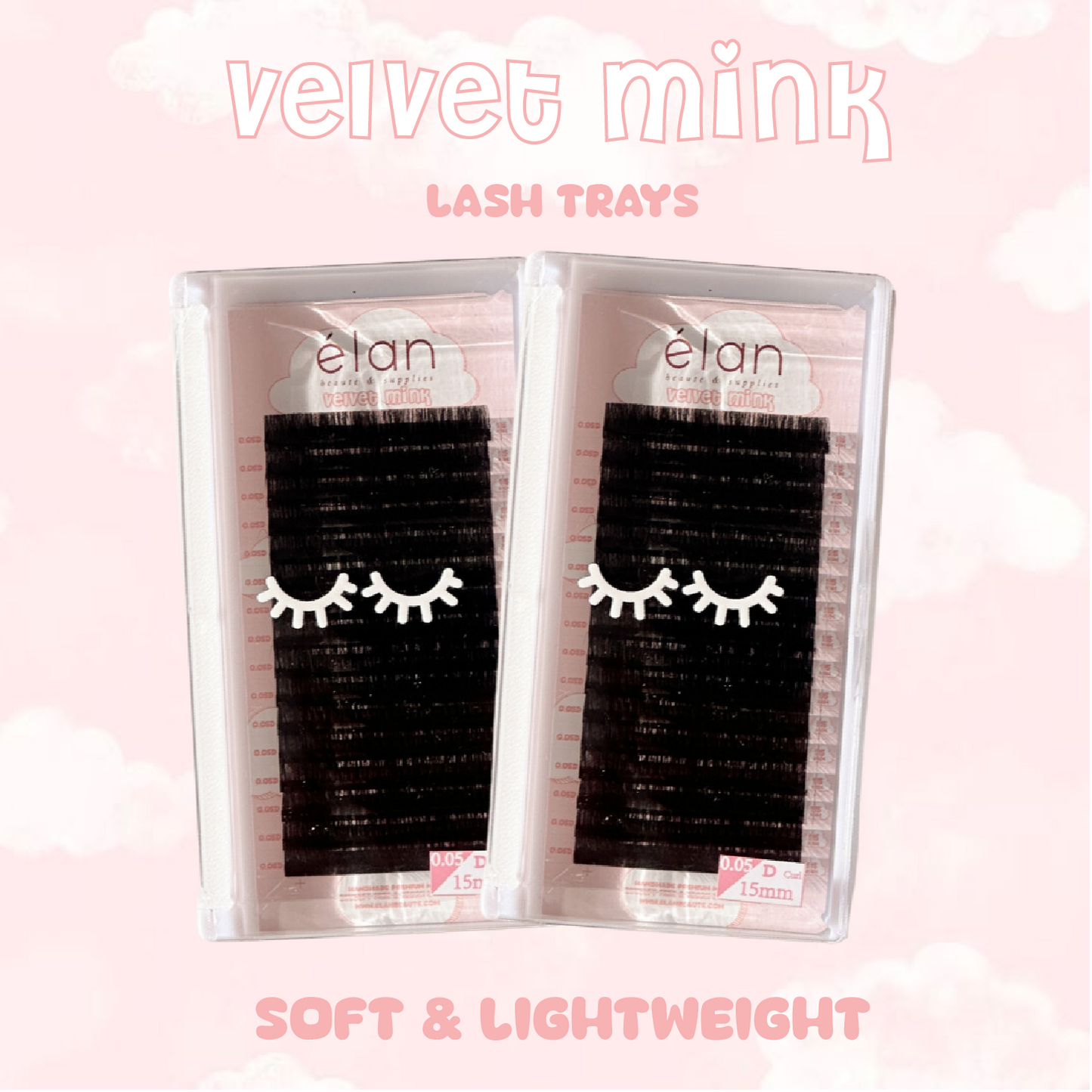 0.15 VELVET MINK lash trays āļø