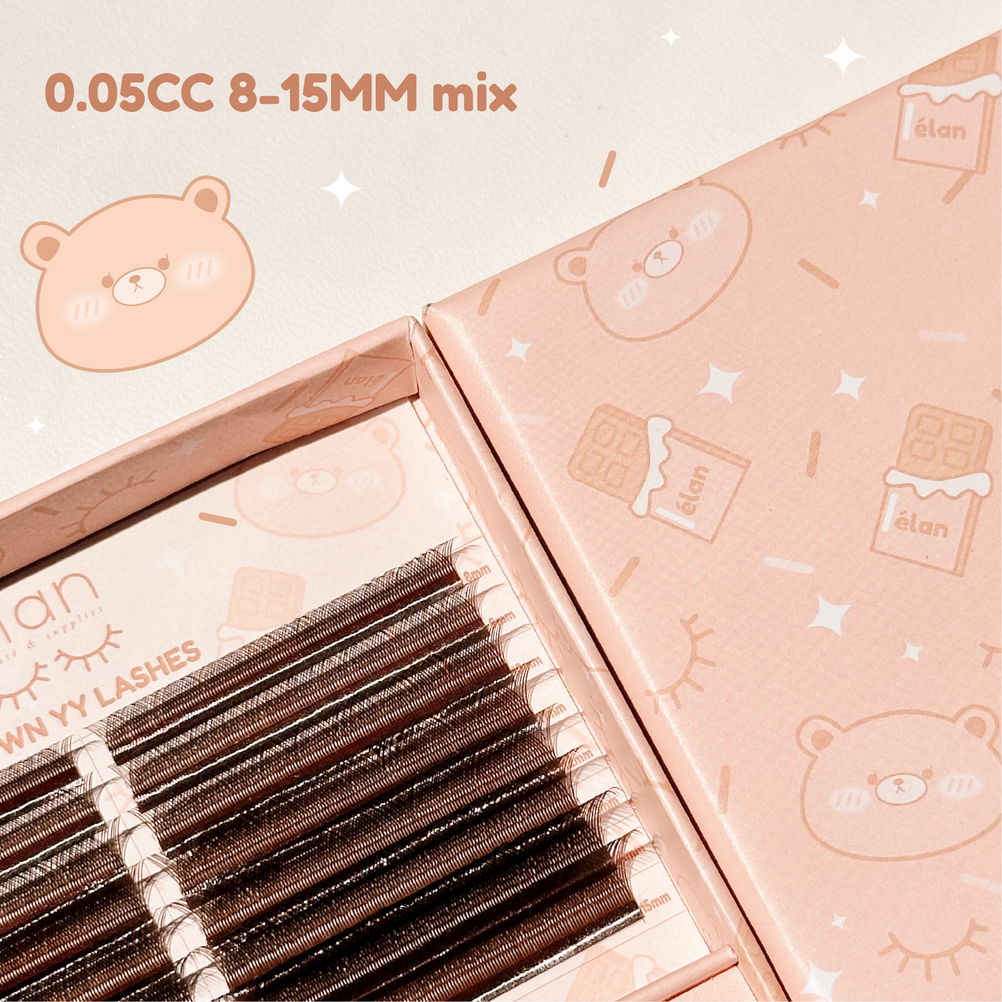 brown YY lashes (+mini adhesive)