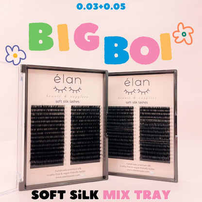 the BIG BOI 0.03+0.05 SOFT SILK mix tray 🌟