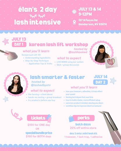 LASH WORKSHOP (2 DAY BUNDLE)