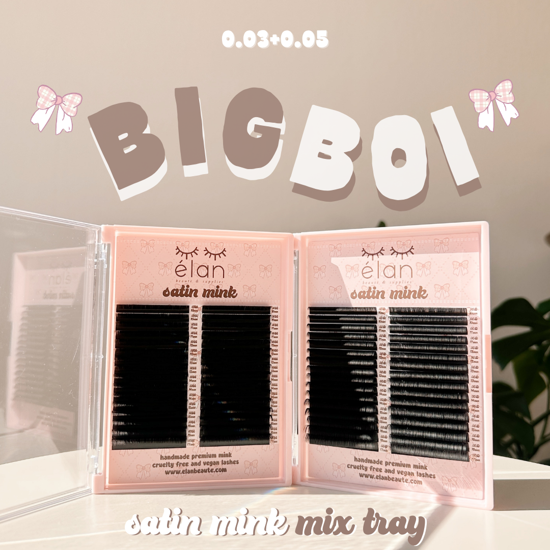 the BIG BOI 0.03+0.05 SATIN MINK mix tray 🎀