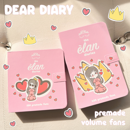 DEAR DIARY mini 200 premade volume fans