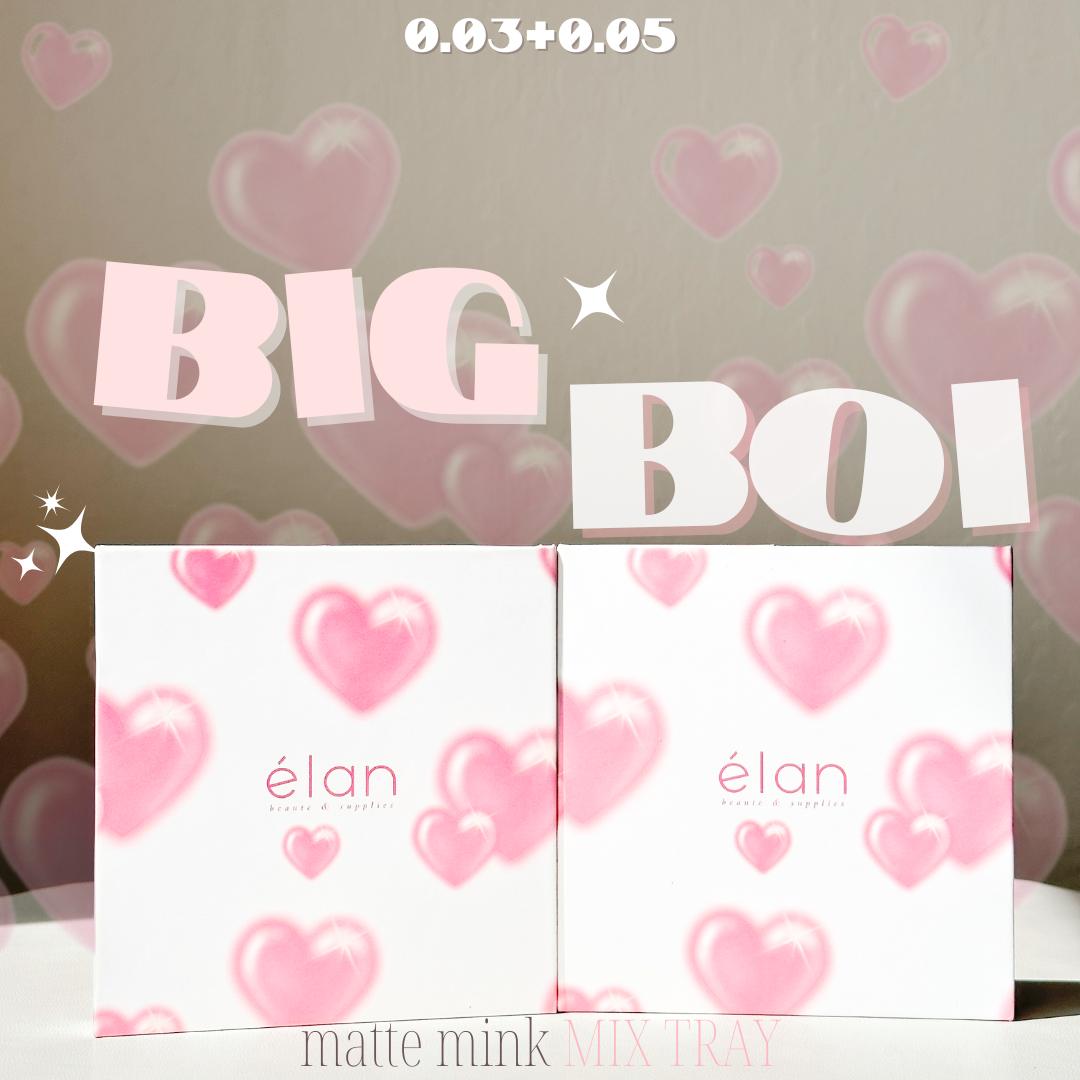 the BIG BOI 0.03+0.05 MATTE MINK mix tray 💞