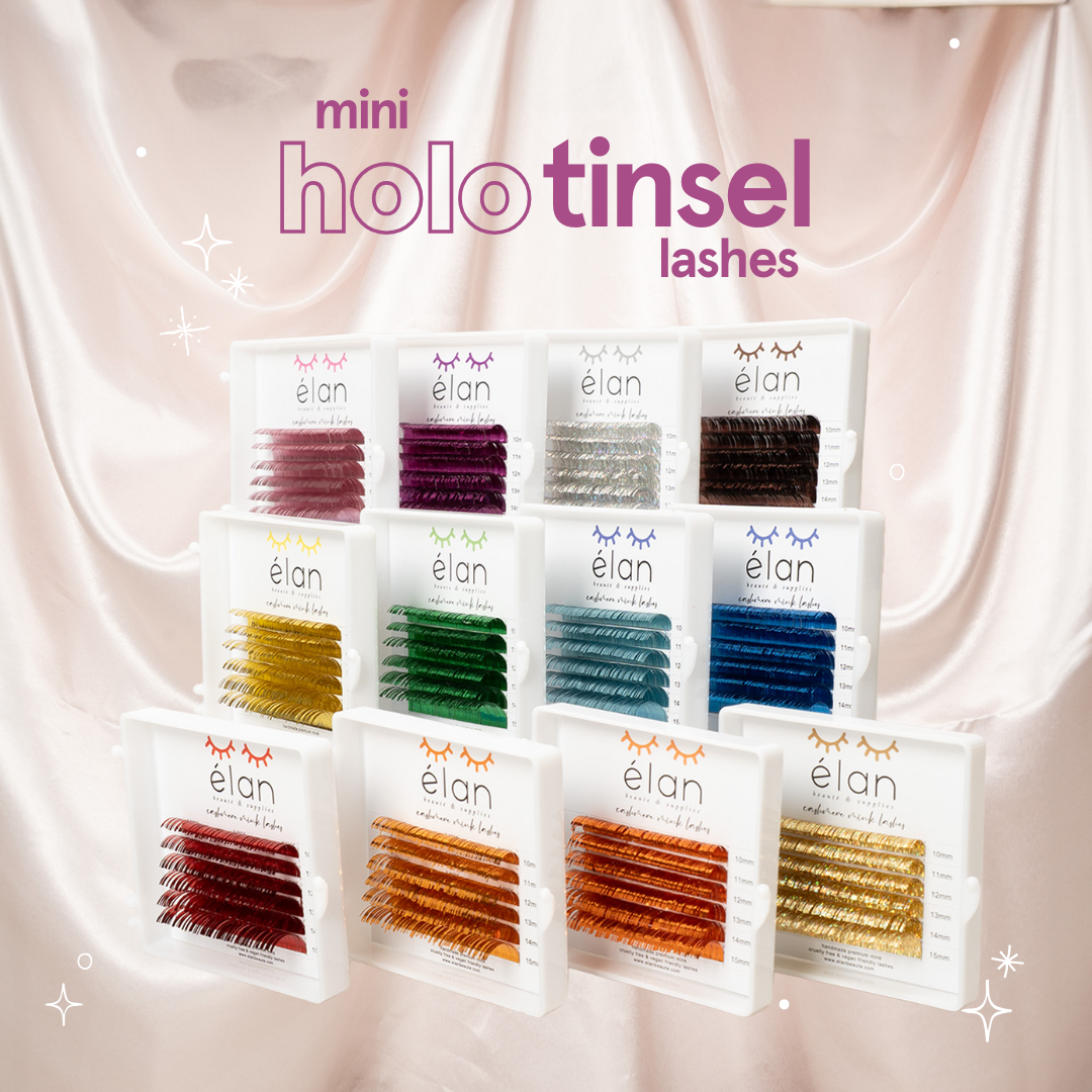 mini holo tinsel lashes