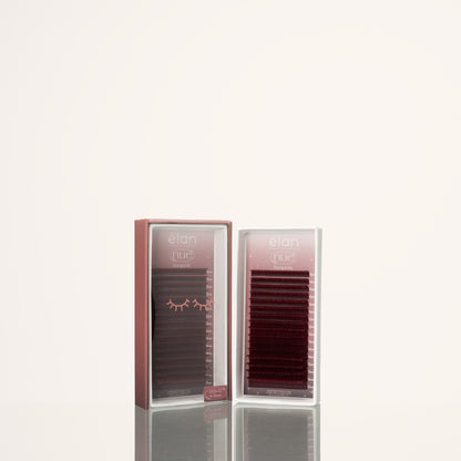 the NUE collection shade-matching color lashes