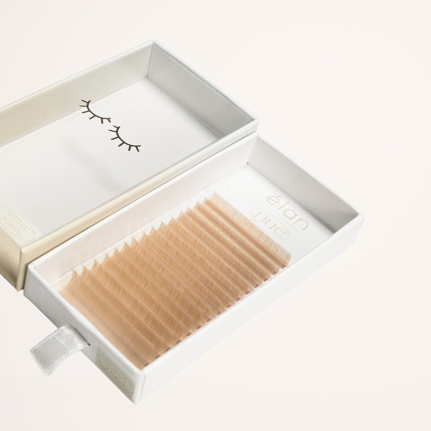 the NUE collection shade-matching color lashes