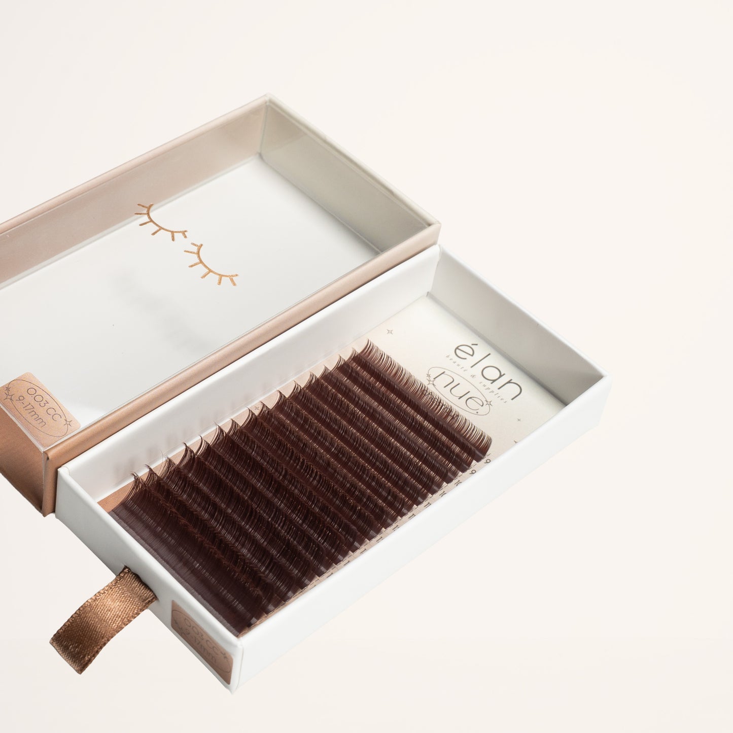 the NUE collection shade-matching color lashes