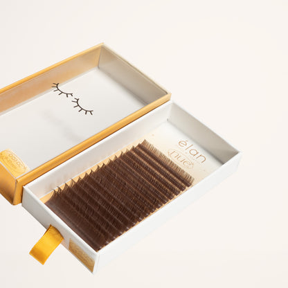 the NUE collection shade-matching color lashes