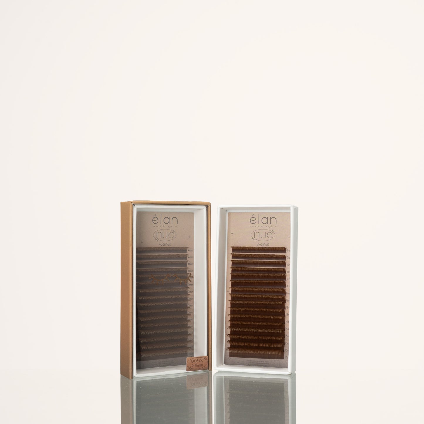 the NUE collection shade-matching color lashes