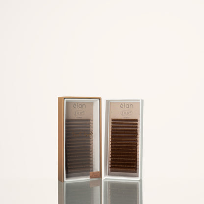 the NUE collection shade-matching color lashes
