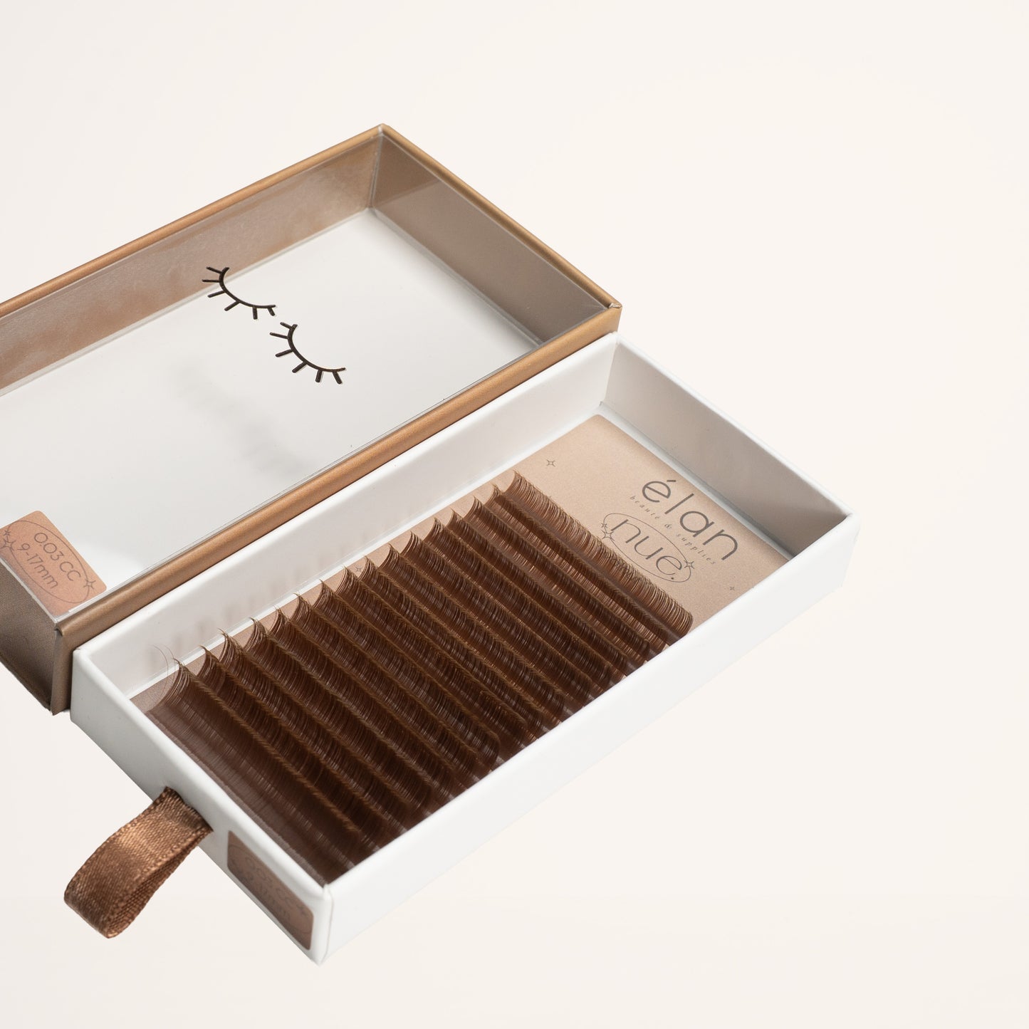 the NUE collection shade-matching color lashes