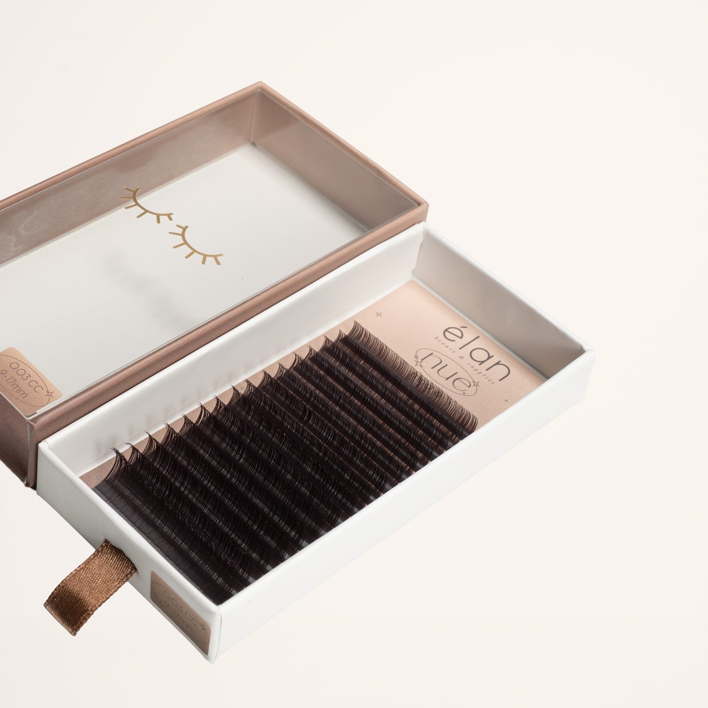the NUE collection shade-matching color lashes