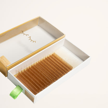 the NUE collection shade-matching color lashes