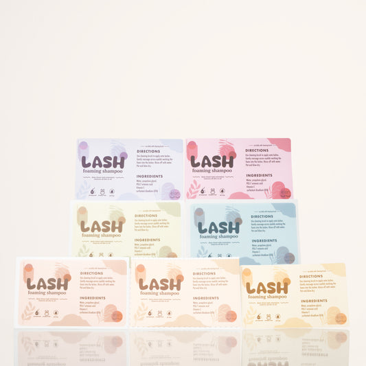 lash shampoo LABELS (pack of 25)