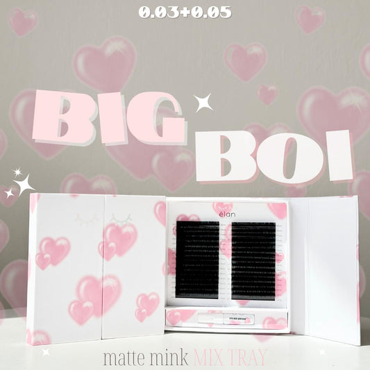 the BIG BOI 0.03+0.05 MATTE MINK mix tray 💞