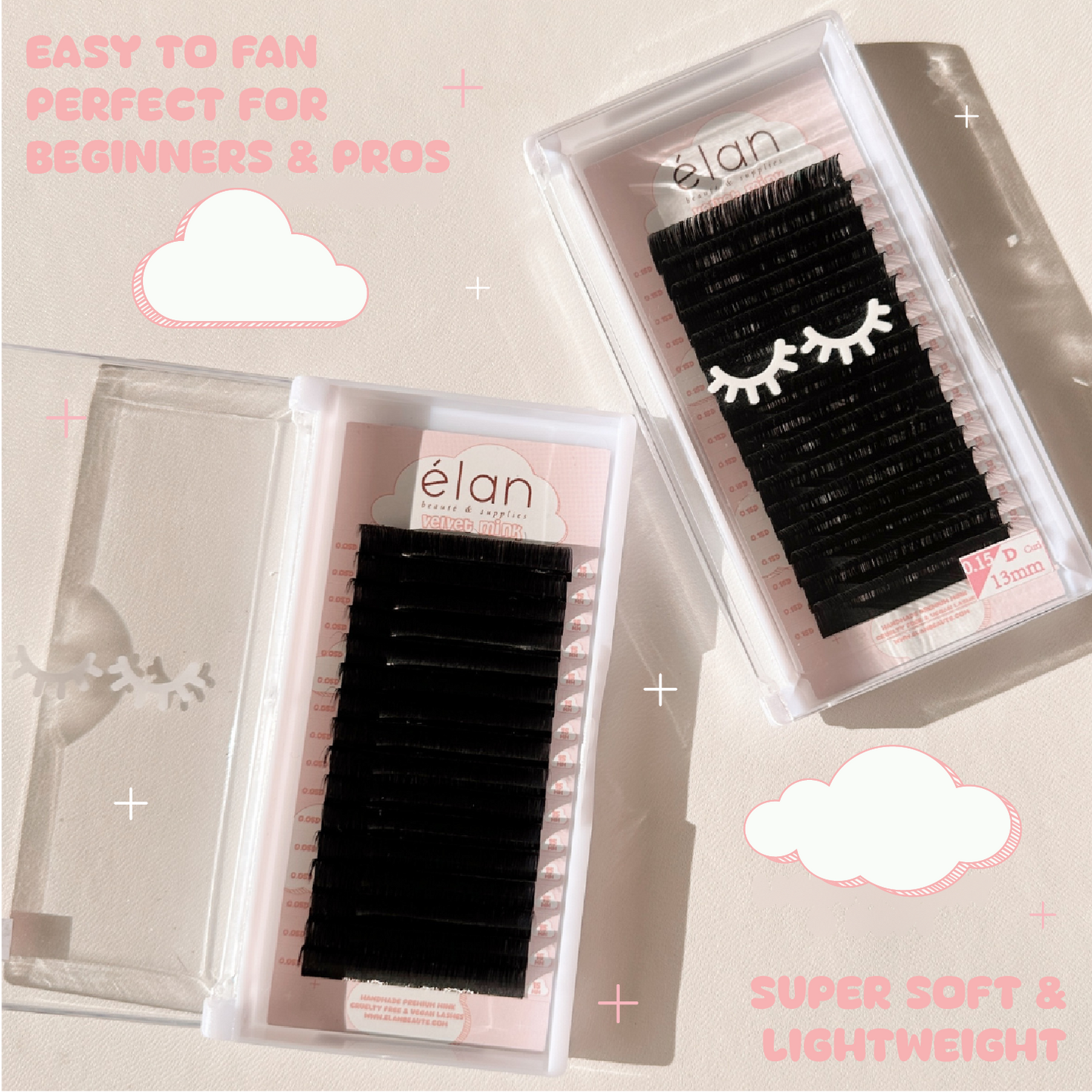 0.15 VELVET MINK lash trays ☁️